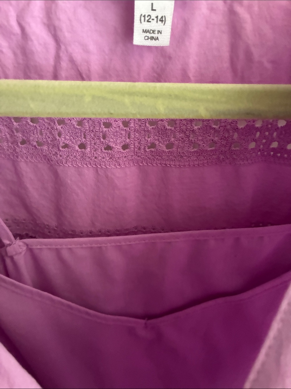 Time and Tru Lavender Eyelet Button-Up Blouse - Picture 4 of 4